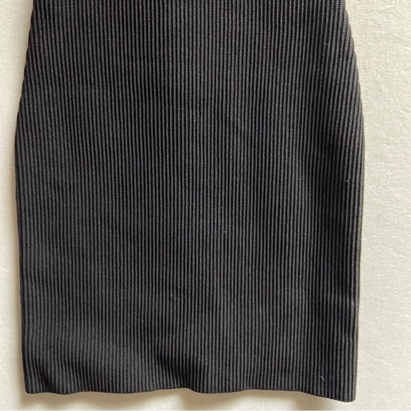 Aritizia Babaton Sculpt Knit Criss Cross Bodycon Dress Black Sz XXS - Picture 5 of 11